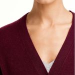 Cashmere Grandfather Cardigan in Burgundy from C by Bloomingdale's Size XS NWT Red Photo 3
