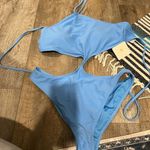 Fabletics  Cutout One-Piece Swimsuit Women’s Blue Island Resort NEW Photo 6