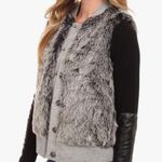 Three Dots  Faux Fur Vest Gray Photo 1