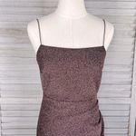 Windsor  Glitter Girl Bodycon Slip Dress Mauve/Black Sparkle-Large Photo 1