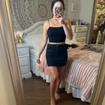 Black Distressed Mini Skirt Photo 0