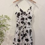 J.ING Jing White with Black Floral Print Fit and Flare Dress Size M NWT Size M Photo 0