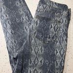 Jennifer Lopez  high rise skinny crop snakeskin print denim size 10 Photo 0