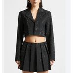 Maniere De Voir  Skort Mini Rhinestone Size US2 Black Photo 7