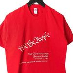 Soffe We The People Vintage Large Red 80s USA Tee Unisex Fit Photo 1