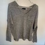 BDG V-Neck Drop Shoulder Sweater Light Gray Photo 2