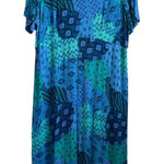 Avenue Women Maxi Dress Back Zip Gauzy High Waist Abstract Whimsy Aztec Colorful Photo 0