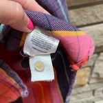 KERRI ROSENTHAL MIA PLAID SHIRT cabin pink plaid ruffle small cotton flannel Photo 7