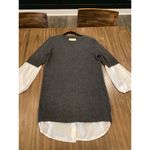 Brochu Walker Revolve  Ebella longsleeve Layered cashmere wool Grey Shirt Dress M Photo 9