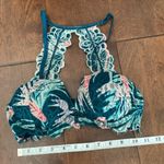 PINK - Victoria's Secret  Date Racerback Teal & Pink Tropical Lace Bra - Size 32C Photo 0