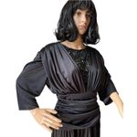 American Vintage Abby Kent Black Beaded Jumpsuit size small to medium Photo 2