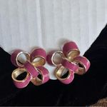 Vintage 80s Donald Stannard 3D Purple And Gold Bow Enamel Clip Photo 8