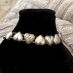 Brighton  Enchanted Hearts Silver Plated Charms Slide Bracelet Photo 1