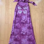 Princess Polly nathaleia purple butterfly backless halter dress Photo 4