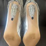 AZALEA WANG JAMILA DRIPPING DIAMONDS SILVER FRINGE BOOTIE SIZE 7.5 NWT Photo 11