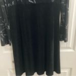 Vintage 90’s Dress Slinky Knit Size 14 Black Glittery Leaf Design Whimsigoth Photo 3