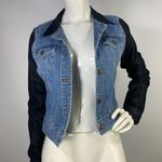 J Brand  Coat Bowie Color block Denim Jacket S Photo 7
