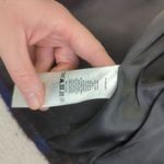 Armani Exchange  AX Coat Women's XS Oversized Blue‎ Black Plaid Wool Blend Jacket Photo 8