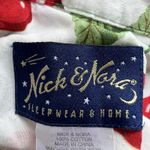 Nick & Nora  Nightshirt S/M White Cherry Print‎ Cotton Button Front Sleep Shirt Photo 5