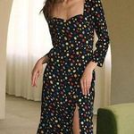RIHOAS The Sweetheart Neck Polka Dot Maxi Dress L 04 Black Size L Photo 0