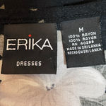 Erika  Women's Black Green Cream Tropical‎ Sleeveless Long Dress Size M Photo 2