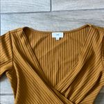 LPA Orange Puff Sleeve Wrap Blouse Photo 4