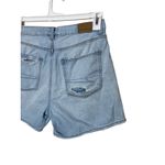 American Eagle  Denim Highest Rise Baggy Shorts Distressed Rips Raw‎ Hem Size 4 Photo 6
