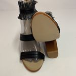 GROOVE Tribal Fringe Chunky Block Heels Size 8 A9 Black Photo 7