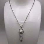 Natural Stone Pendant Necklace White Photo 2