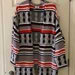 Old Navy heavyweight cardi coat orange black and maroon print size XXL Photo 0