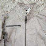 We The Free Free People  Leather Jacket In Jack Rabbit‎ Gray Women's Size Medium Photo 4