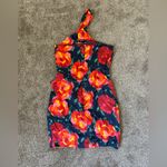 Cinq a Sept Trini Satin Floral Halter Neck Mini Wrap Dress 4 Red Photo 3