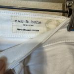 Rag and Bone  White Jeans Size 28 Women's Nina High-Rise Ankle Flare Raw Hem Photo 4