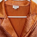 Le lis  Women's 100% Button down Blouse Size Large Colorful Silk Like Lightweight Photo 4