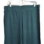 ANDIE NWT  The Wide Leg Pant Fern Green Drawstring Waffle Knit Comfort L Photo 4