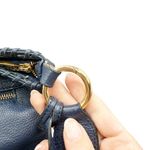 Tommy Bahama 100% Pebbled Navy Blue Leather Crossbody Purse Photo 3