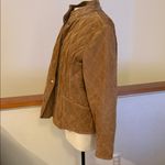Charter Club  quilted Tan suede Leather Jacket size large Photo 3