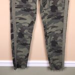 ZARA Women’s Camouflage Military Inspired Distressed Raw Hem Ankle Denim Jeans Photo 2