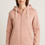 Reebok Blush Pink Sherpa Zip Up Hoodie Soft Fleece Winter Cozy Athletic Jacket M Photo 0