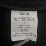 Vince  Black Leather Trim Basket Weave Jacket Coat Zip Front Pockets Black Size 8 Photo 9