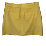 Theory  Butter Yellow Pocketed Wool Mini Skirt‎ EUC Size 6 Photo 4