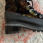 Schutz  Camo Combat Boots Size 6B Calf Hair Black Green Waterproof Lace Up Photo 5