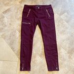 Ralph Lauren  skinny zipper stretch mid rise jeans pants red maroon burgu… Photo 7