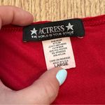 Actress Red Velvet Sparkle and Micromesh 3/4 Sleeve Top Size L Photo 4