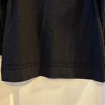 Loft Women Black Knit Sweater Bell Sleeve Textured Crew Neck Size S Photo 7