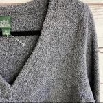 Wild Fable  XXL Grey Soft Knit Ruched Long Sleeve Vneck Cropped Sweater Photo 4
