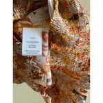 Rachel Zoe Floral Smocked Waist Blouse Womens Medium Tie Neck Boho Top Photo 5