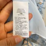 J.Crew Blue Floral Chiffon Crewneck Long Sleeve Spring Crinkle Blouse Size M Photo 6