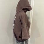 Free People Movement Dusty Brown Cropped Short Sleeve Boxy Hoodie. Size M Photo 13