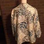 Rafaella    WOMENS Plus Size 1X Blazer. BUTTON FRONT BROWN PATTERNED BLAZER Photo 1